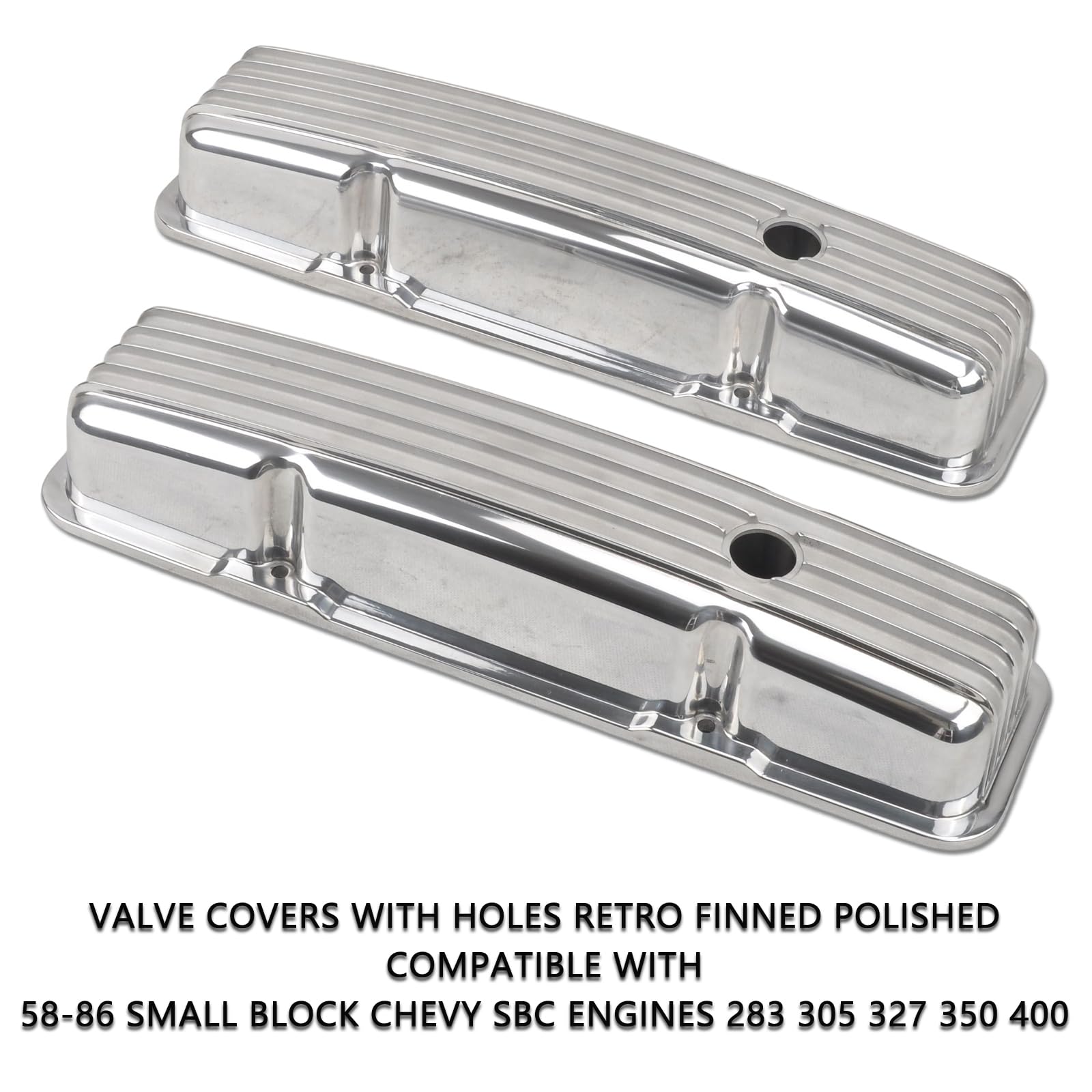 Amazon | TBAPFS アルミバルブカバー 穴付き レトロ フィン付き 光沢